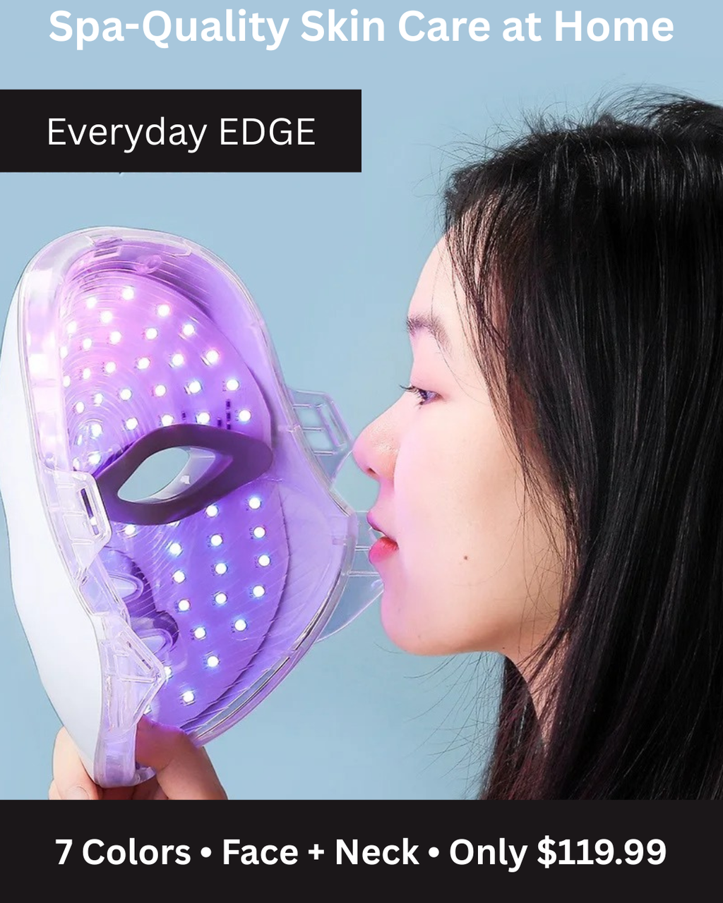 7-Color LED Light Therapy Face & Neck Mask | Skin Tightening, Anti-Aging & Rejuvenation