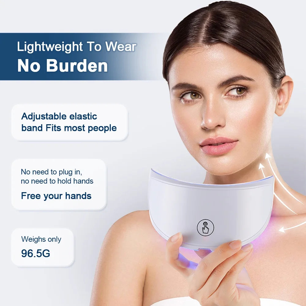 7-Color LED Light Therapy Face & Neck Mask | Skin Tightening, Anti-Aging & Rejuvenation