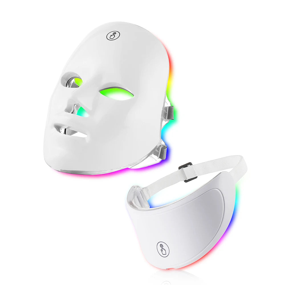 7-Color LED Light Therapy Face & Neck Mask | Skin Tightening, Anti-Aging & Rejuvenation