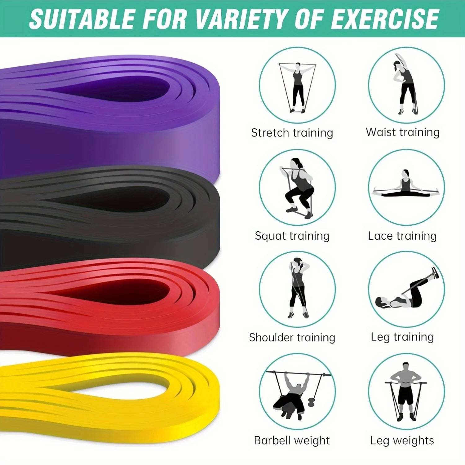 TPE Resistance Band | Anti-Snap Home Gym Band for Strength, Stretching & Recovery