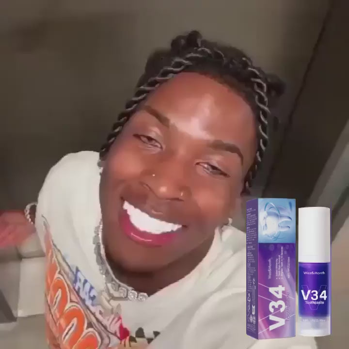 V34 Purple Teeth Whitening Mousse